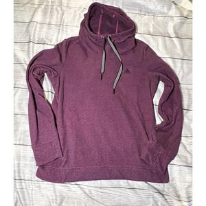 Adidas Womens Soft Fleece Pink Trans Adidas logo Hoodie Pullover, Reamag, Size M